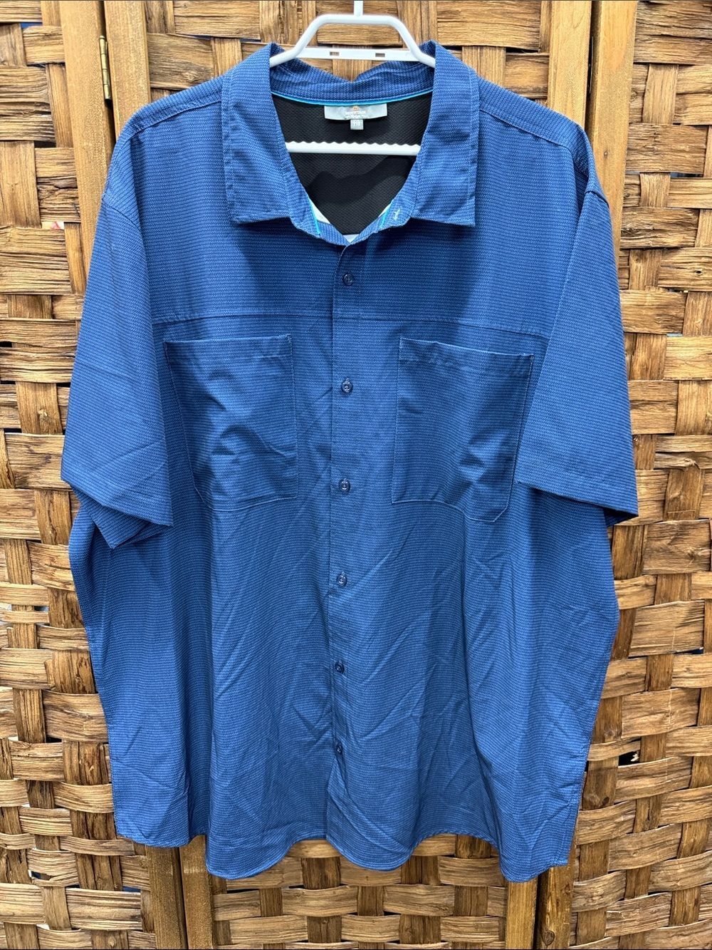 Men's Short-Sleeve Button-Down Shirt - Blue
